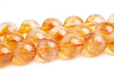 8-9MM Genuine Natural Yellow Citrine Beads Grade A Round Gemstone Loose Beads