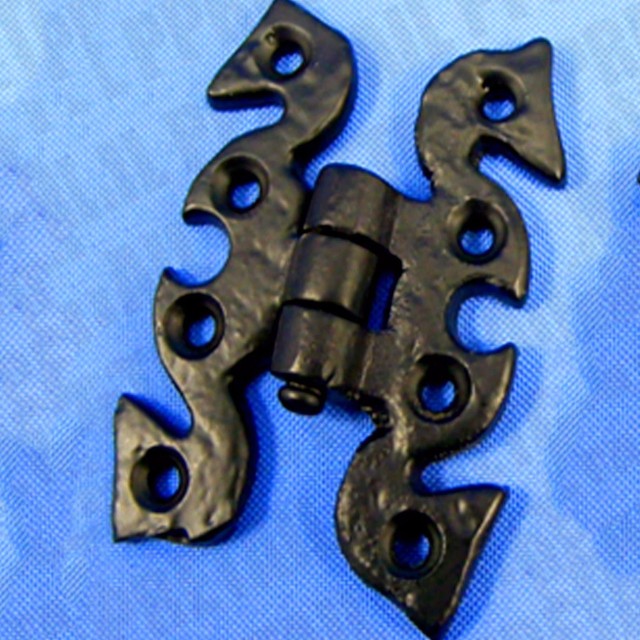 Ornate Black Antique Butterfly Hinge Screws 70x50mm Cupboard