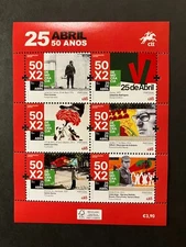 Portugal 2024 - 50 Years 25 April Revolution stamps mini sheet MNH