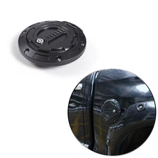 Black Alloy Fuel Tank Cap Anti-Theft Lock Cap Cover For Toyota Tundra 2007-2021