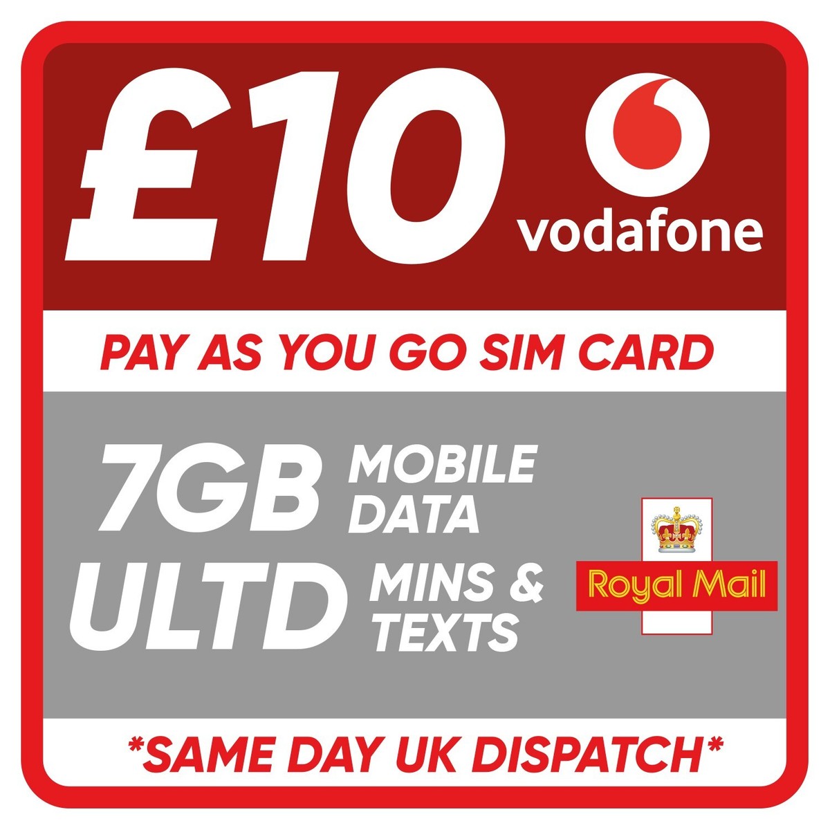 Vodafone in Pay As You Go Official Pack KEEP YOUR UNUSED MINS DATA