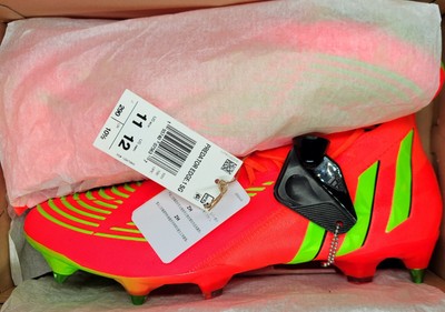 Adidas Predator Edge.1 SG ''Game Data Pack'' Soccer Cleats Solar Red/Green Sz 11 M