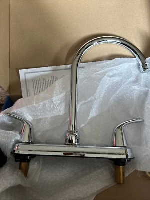 Huntington Brass K2220001. 2-Handle High Arc 8-Inch Kitchen Faucet Chrome