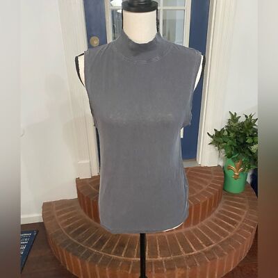 Free People We the Free Mock Neck Tank in Distressed Gray Size X Small