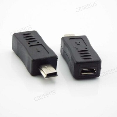 Micro USB Female to Mini USB Male Plug Adapter Data Charger Converter CB9