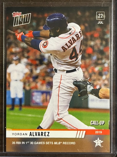 2019 Topps Now #555 Yordan Alvarez Houston Astros CALL-UP