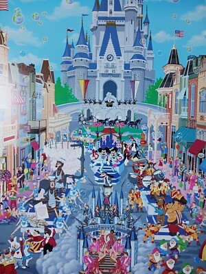 MELANIE TAYLOR KENT WALT DISNEY WORLD 15 YEAR ANNIVERSARY 1987 POSTER SIGNED