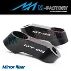 MT09 1.5" Mirror Risers Black Pair For Yamaha MT-09 / ABS 2013-2022