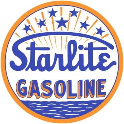 Starlight Gasoline NEW Metal Sign: 14" Dia. Steel Round Style | eBay