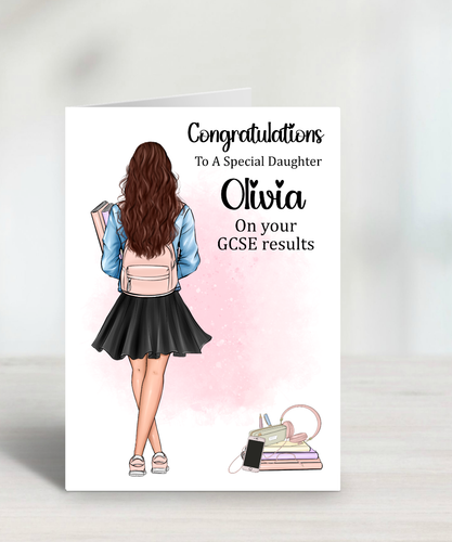 Congratulation On Your A-Level Results Card GCSE Exam Daughter Girl Personalised - Picture 2 of 9