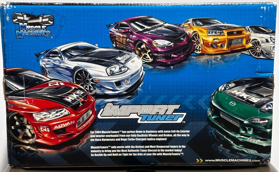 Muscle Machines Import Tuner '98 TOYOTA SUPRA 1:24 Scale Die Cast Green - New - Image 2 of 4