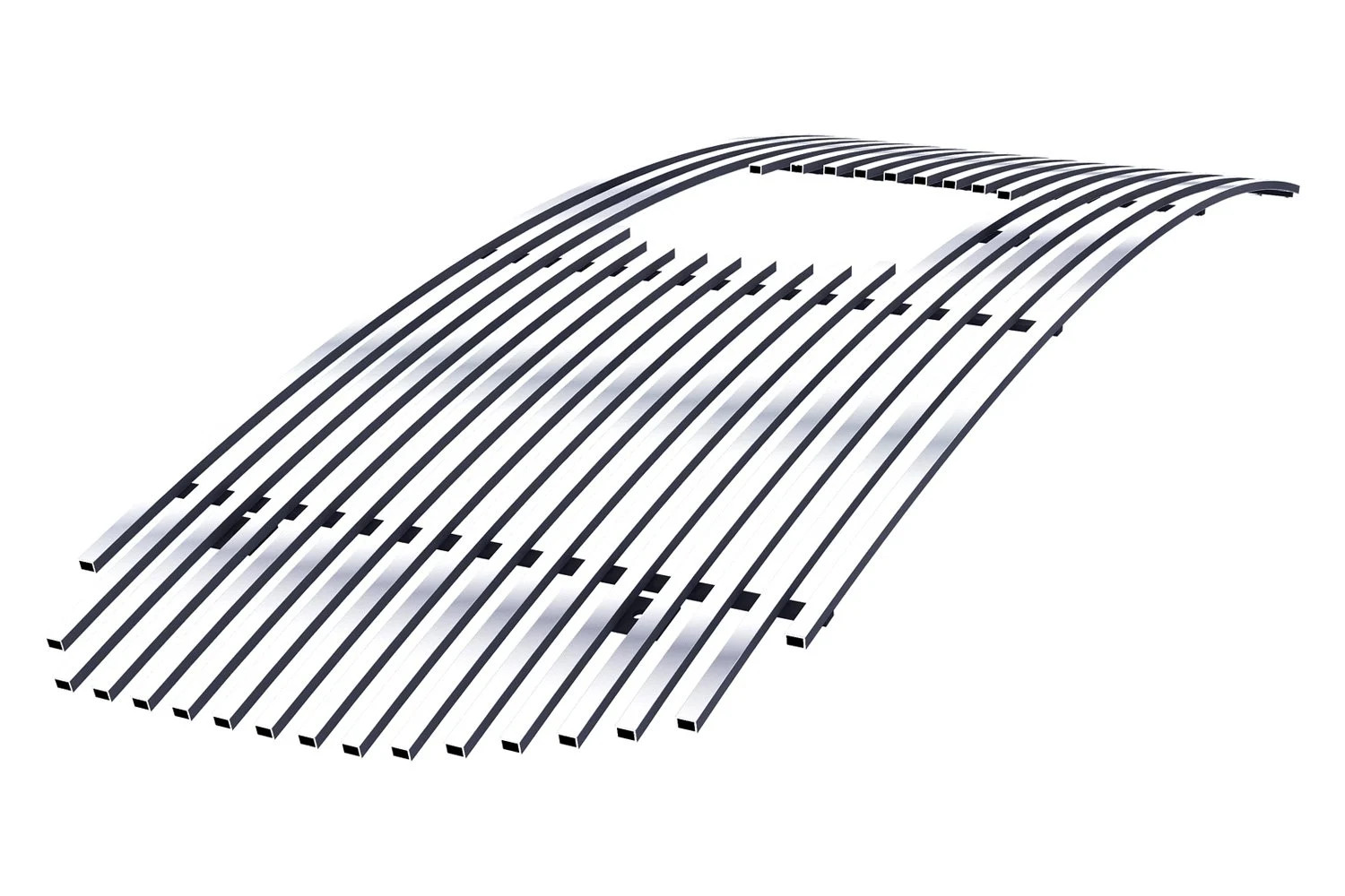 For Honda Ridgeline 21-25 Polished Horizontal Billet Main & Bumper Grille Set