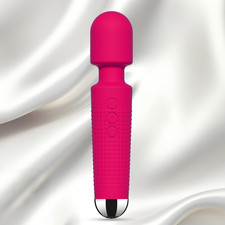 Portable Cordless Personal Wand Massager - Waterproof, USB Rechargeable, 20 Mode