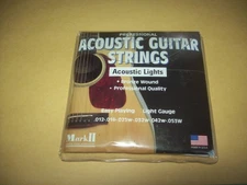 PROFESSIONAL ACOUSTIC GUITAR STRINGS BRONZE WOUND SET OF 6  .012-.053