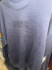 Taylor Swift Eras Tour Blue Crewneck - LARGE Size - Official Merchandise