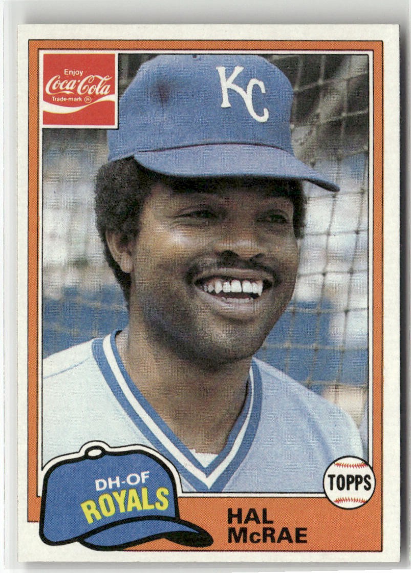 1981 TOPPS COCA-COLA #5 HAL MCRAE KANSAS CITY ROYALS