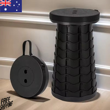 Folding Stool Seat Portable Retractable Telescopic Camping Fishing Chair AU