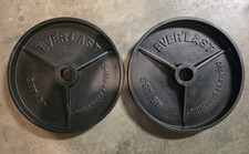 Everlast 45 lb Deep Dish Vintage Weight Plates! Rare Find!