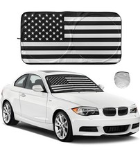Us Flag Foldable Windshield Sun Shade Uv Blocks Keeps Vehicle Cool 27.5x59 Us Flag Foldable Windshield Sun Shade Uv Blocks Keeps Vehicle Cool 27.5x59