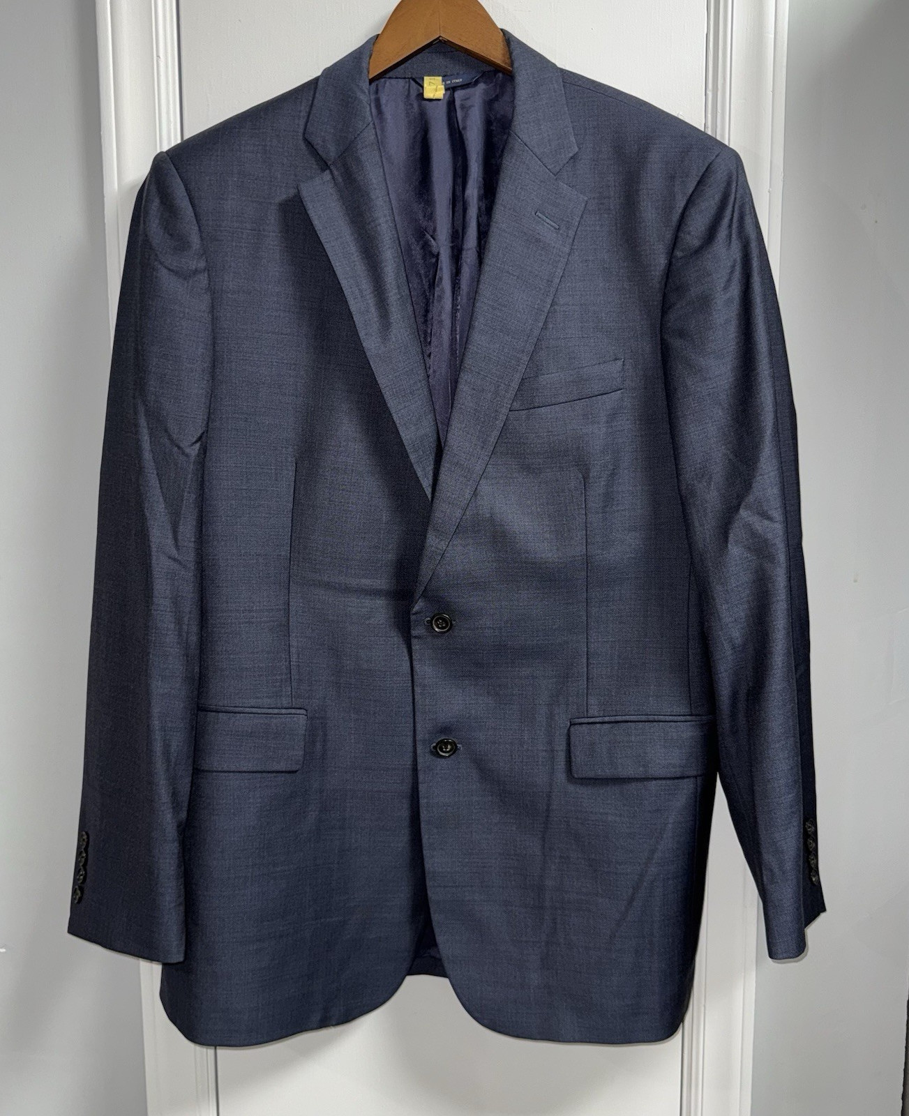 Brooks Brothers 1818 Madison Vitale Barberis Canonico Blazer 42L Blue Wool Italy