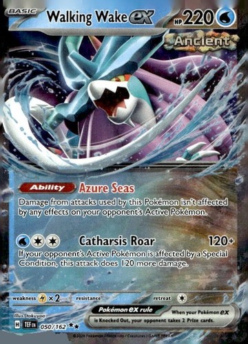 Walking Wake ex 050/162 SV05 Temporal Forces Holo DR NM English Pokémon