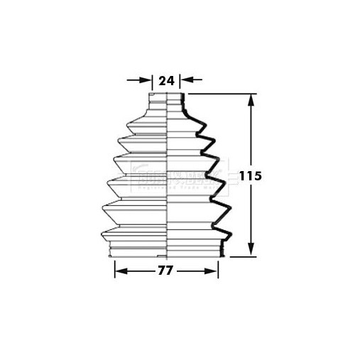 BORG & BECK Bellow Kit, drive shaft BCB6007