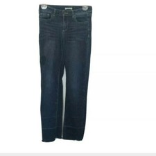Copper key Jeans Pants Size 12 Girls Frayed Hem Straight Raw Bottom Blue Denim