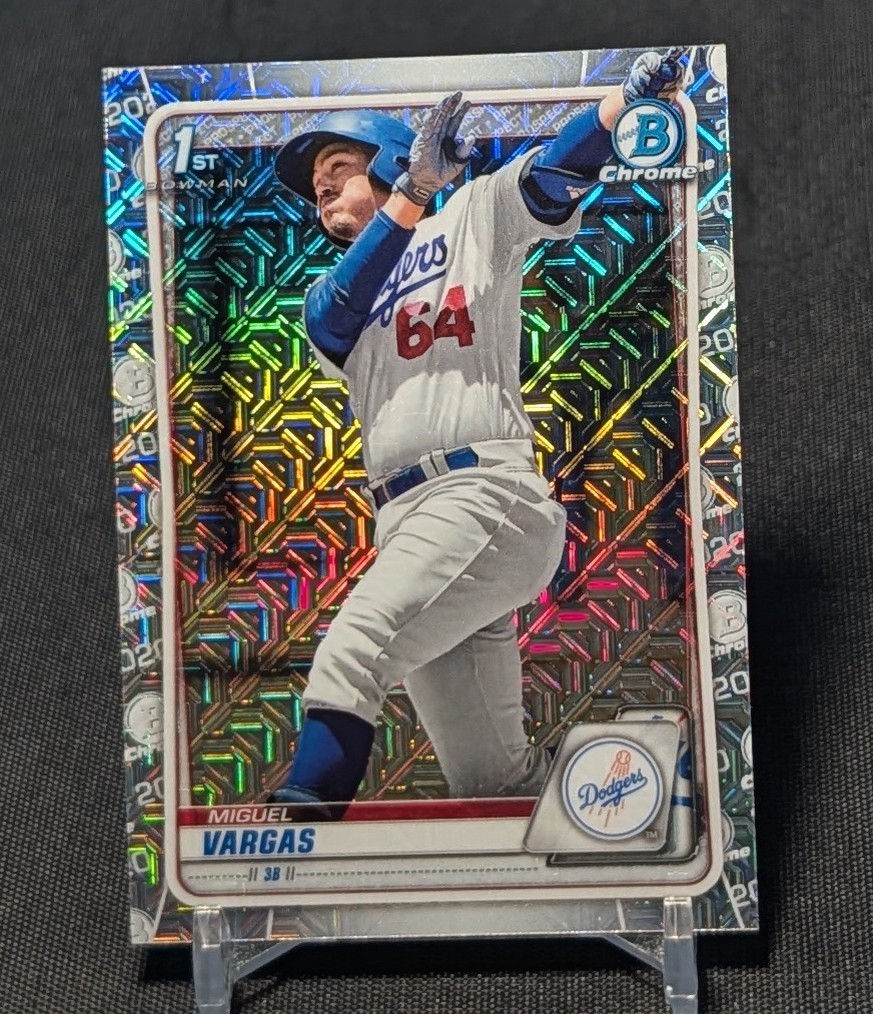 Miguel Vargas 1st Chrome Mojo Refractor Rookie RC 2020 Bowman #BCP-131 White Sox