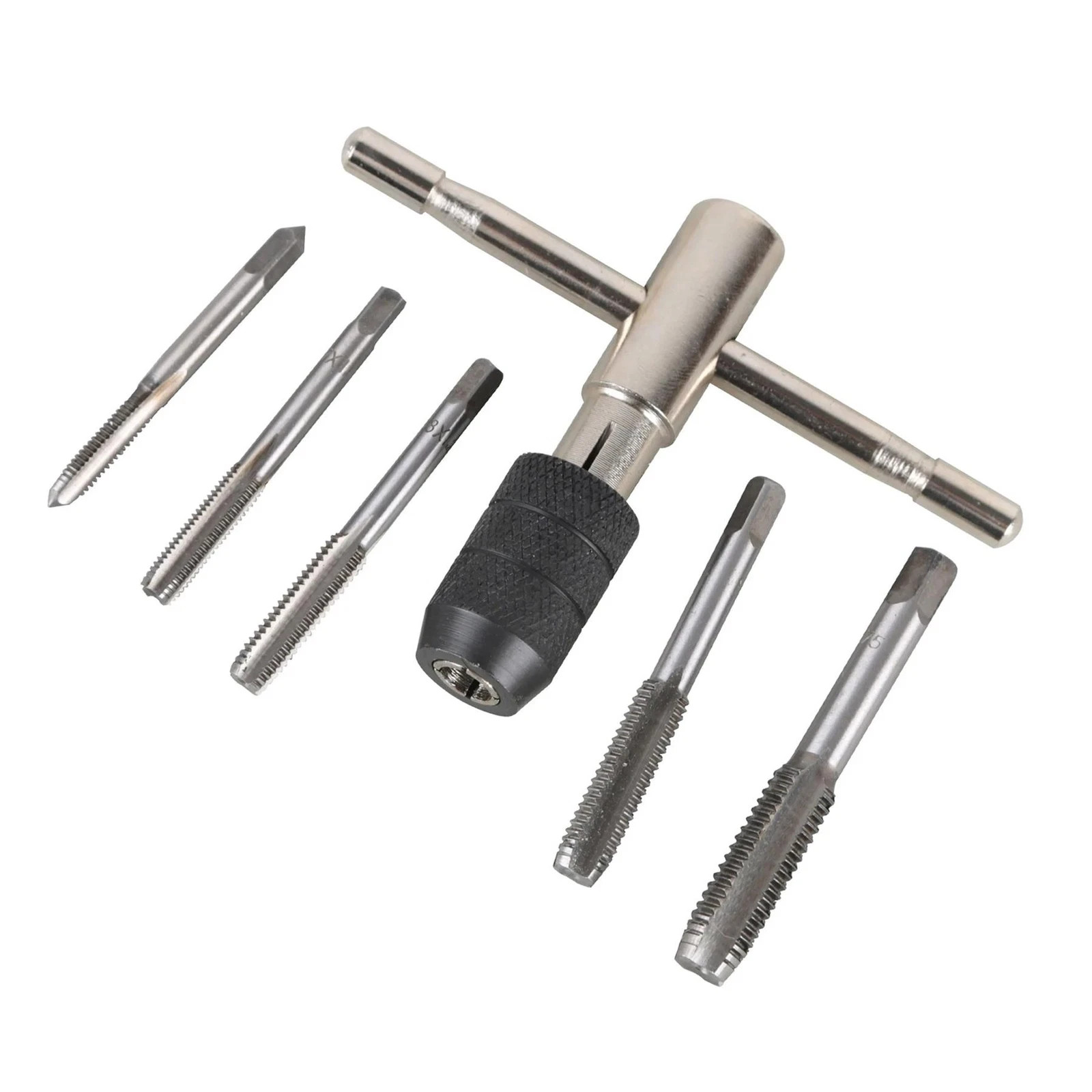 Hilka Tap Wrench & Chuck Set 6pc Tool Metric Pro Craft M6, M7, M8, M10, M12