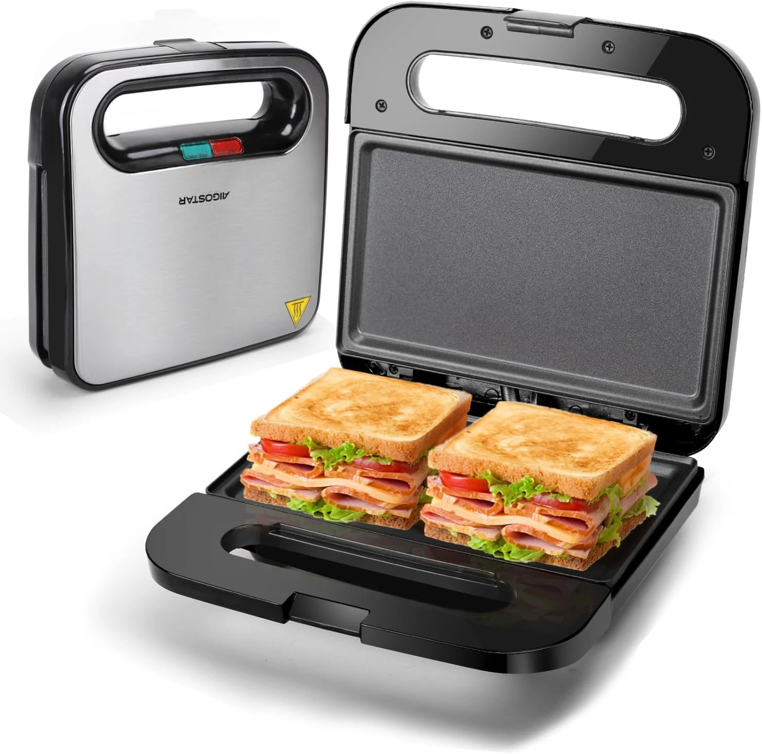 Sandwich Toaster Panini Press, Deep Fill Toastie Maker, Non-Stick Sandwich Grill