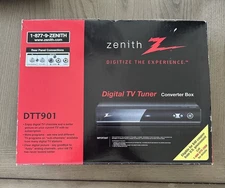 Zenith DTT901 Digital TV Tuner Converter Box W/Remote Cables Manual NEW