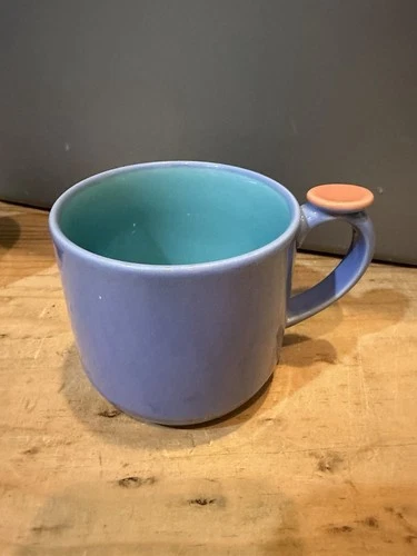 Lindt Stymeist Colorways Coffee Mug Purple Blue Coral Thumbprint Handle