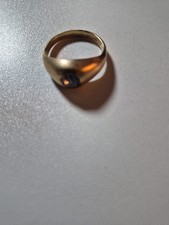 Mens Ring Yellow Gold Gypsy Ring With Diamond