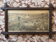 Original 1880s Brooklyn Bridge Lithograph – Franklin Square Lith. Co., NY