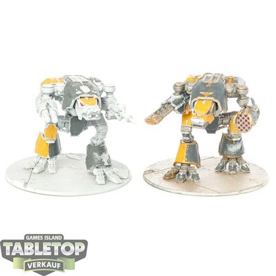 Adeptus Titanicus - 2 Warhound Titans - teilweise bemalt