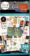 Happy Planner TEACHERS RULE Sticker Book - 30 Pages - 844 Pieces -NEW