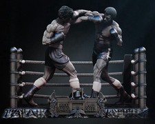 Rocky Balboa and Apollo Creed Diorama 3D Resin Scale 1:10 / UNPAINTED