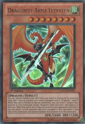 Dragunity Arma Leyvaten - SDDL-EN001 - Ultra Rare - 1st Edition - Heavily Played