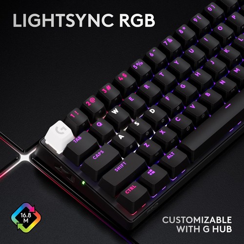 Logitech G PRO X 60 LIGHTSPEED Wireless Gaming Keyboard UK English - Black - Picture 7 of 9