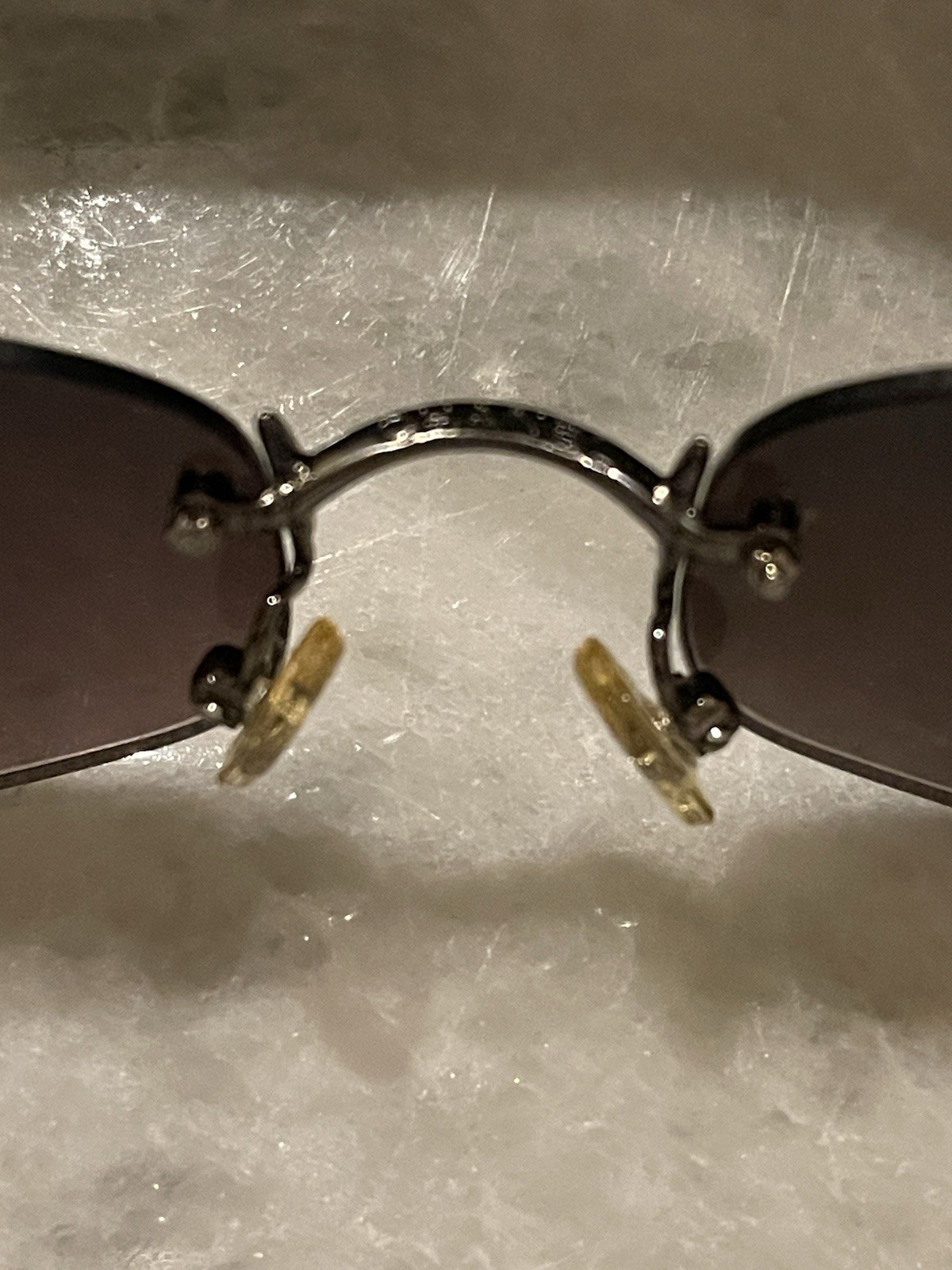 Authentic Brand New Early ‘2000s Vintage Brown Chanel Rimless Sunglasses. Rare!! image 4