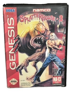 Splatterhouse 3 (Sega Genesis, 1993) Authentic Game Cartridge + Namco Case