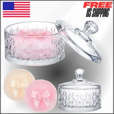 Powder Puff & Container Valentine Day Powder Container W Puff Crystal Case Soft