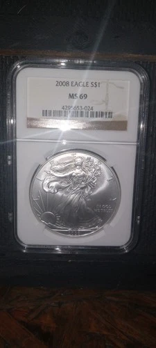 2008 US Silver Eagle $1 NGC MS69