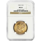 1932 $10 Indian Head Gold Eagle NGC MS63 Brown Label
