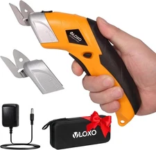VLOXO Electric Scissors, Cordless Cardboard Cutter Power Fabric Scissors Mini Bo