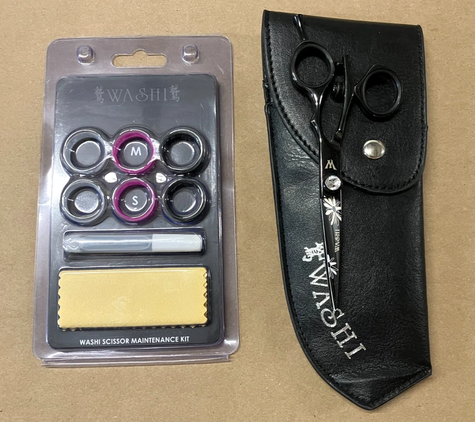 Washi Black Daisy Swivel 5.5" Shear Refurbished Great Condition - Image 2 of 4