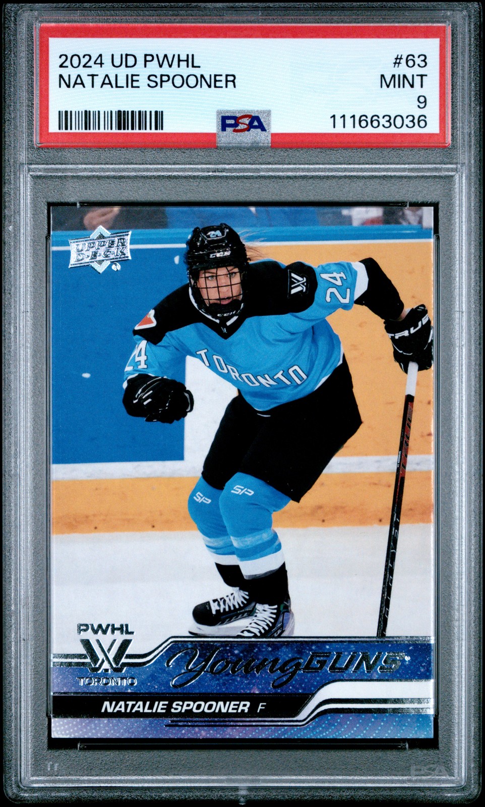 2024 UPPER DECK PWHL 1ST ED #63 NATALIE SPOONER PSA 9