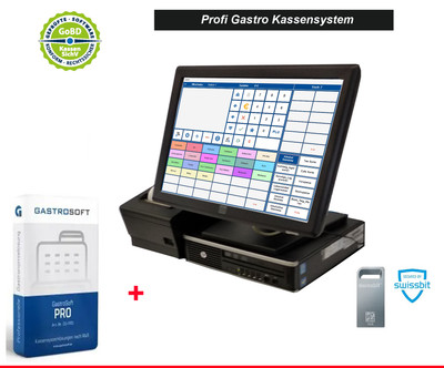 GASTRO KASSENSYSTEM  15'' 38CM TOUCH ELO MONITOR HP 8200 SSD TSE-GASTROSOFT 