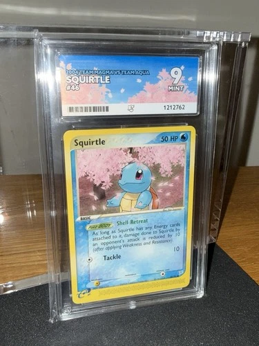 Pokémon TCG 2004 Team Magma vs Team Aqua Squirtle #46 Eng Ace Grading 9 CLEAN