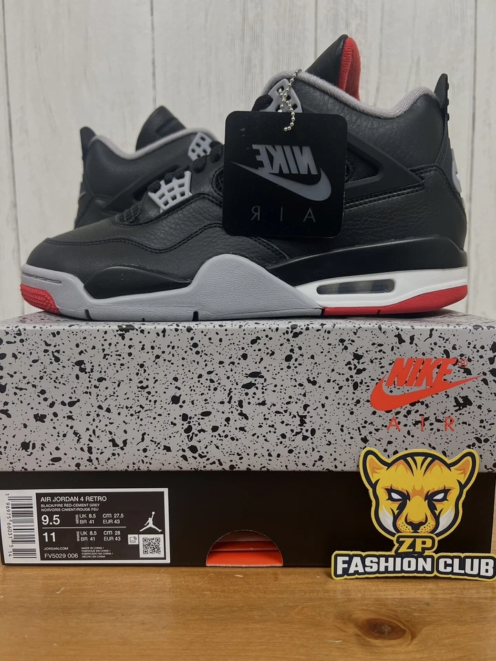 Air Jordan 4 Retro Bred Reimaginado FV5029-006 EN MANOS SE ENVÍA AHORA Foto 3 de 4